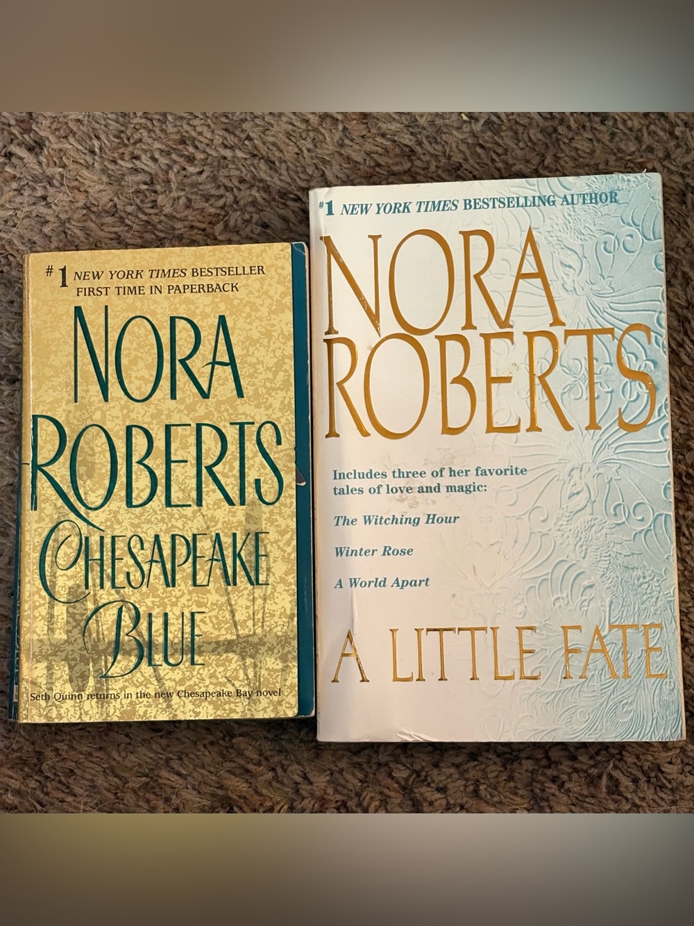 Nora Roberts Paperback Book Lot of 2. GUC.